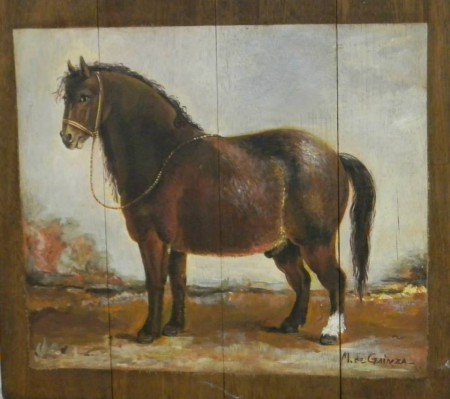 "Caballo", acrílico sobre madera, 0,45 x 0,50
